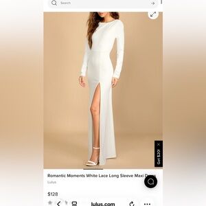 Lulu's Classic White Long Sleeve Dress